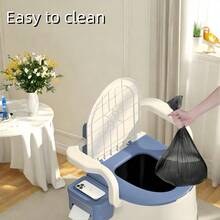 [RVTENRIO]Portable Travel Toilet Chair For Adults - Odor-Proof, Easy-To-Clean Sanitary Camping Toilet With Handrails, Backrest, Lid, And Toilet Stand - Ideal For Tents, RVs, Sea Fishing, Outdoor Adventures, And Hiking - 彩色 - 查看 10