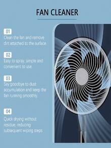 Spray de limpieza para ventiladores - Agente de limpieza simple para cubiertas de ventiladores, sin necesidad de desmontar o lavar. Adecuado para ventiladores eléctricos y aires acondicionados. Elimina fácilmente la suciedad y mantiene los ventiladores limpios. - Multicolor - Ver 4