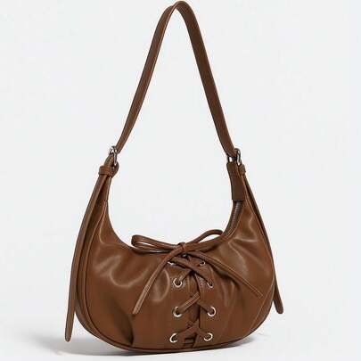 Alwy Bolsa Feminina Elegante Tiracolo Hobo em Couro Sintético Vintage Retrô Para Mulheres Sofistacadas Fashion Casual Noite