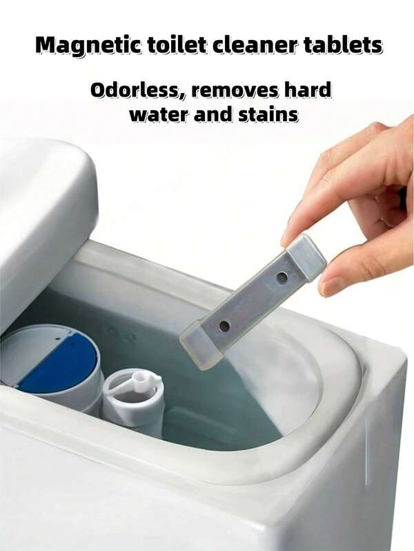 1 Barra magnética para limpiar el inodoro - Una solución de limpieza del hogar libre de químicos que es perfecta para la limpieza a largo plazo de la piscina. ¿Todavía estás luchando con la limpieza del inodoro? ¡Esta barra magnética para limpiar el inodoro puede ayudarte a resolver el problema! Es una herramienta de limpieza libre de químicos apta para uso doméstico, eliminando los riesgos de causados por los residuos químicos. Con un diseño magnético
