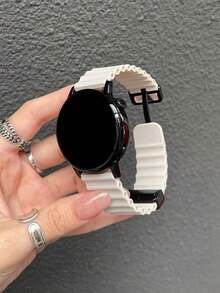 18毫米、20毫米、22毫米硅胶磁吸表带，兼容三星Galaxy Watch 3/4/5/6/7、GT6/5/4/3、Garmin、Amazfit等品牌手表 - 星光色 - 查看 6