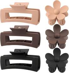 pinza para el cabello Pinzas Para Cabello, 8 Piezas Para El Cabello Antideslizantes, pasador Mate Para Mujer, Clips Para Mujer Pelo Accesorio Antideslizante (multicolor-8P) - multicolor-6P - Ver 2