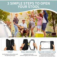 1 Set Of Small Camping Folding Chairs, Outdoor Stools, Portable Chairs, Folding Stools, Folding Chairs, Outdoor Chairs, Portable Seating, Fishing Chairs, Fishing Stools, Comes With A Carrying Bag, Maximum Weight Capacity Up To 220 Pounds, Camping Furniture, Picnic Chairs, Space Saver Chairs, Lightweight Stools, Foldable Frame, Construction, Travel Stools, Foldable Chairs, Campers, Outdoor Enthusiasts
