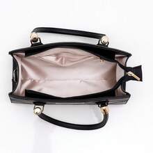Kit 2 Women's Crossbody Bag With Side Embroidered Luxury Tote And Wallet Shoulder Bag For College Everyday We Ship Fast - 黑色 - 查看 3