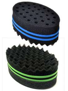 Magic Twist Hair Sponge, Barber Hair Brush Sponge, Styling Tool For Afro Curl, Coils, Dreadlocks - Red - View 21