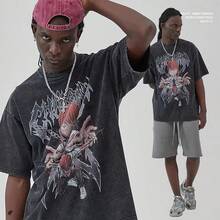 Camiseta Hombre Mujer Manga Corta Negra 100% Anime Divertido Texto Manga Cómoda Moda de Verano Estilosa Tops Unisex Regalo de Cumpleaños - Blanco - Ver 3