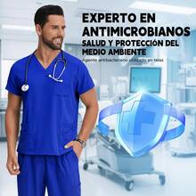 Uniformes Quirurgicos Filipina Hombre Pijama Quirurgica - azul real - Ver 3