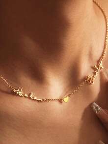 2 Names Necklace With Heart, Personalized Couple Names Necklace, Name Necklace Gift For Mom, Two Name Necklace, Gift For Wife, Mom Of Two