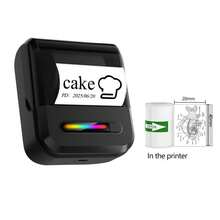 Portable Thermal Label Printer, Wireless Label Maker, Compatible With IOS & Android, For Small Business, Office, Home, Clothing, Supermarkets, Jewelry, And Food Industries, Includes 1 Roll Of 40*20mm Labels