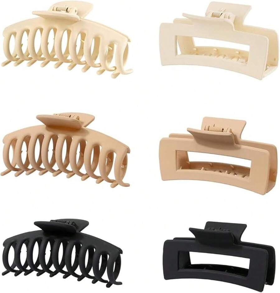 pinza para el cabello Pinzas Para Cabello, 8 Piezas Para El Cabello Antideslizantes, pasador Mate Para Mujer, Clips Para Mujer Pelo Accesorio Antideslizante (multicolor-8P) - multicolor-6P - Ver 1