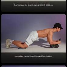 Automatic Rebound Abdominal Roller With Knee Pad - Base, Core Strength Trainer, Home Fitness Equipment - Heavy-Duty Structure Design - Suitable For Beginners And Advanced Users - Space-Saving Design - No Power Required - Black, Knee Pad Support, Modern Sportswear, Durable Construction, Manual Exercise Tool, Essential For Fitness Enthusiasts