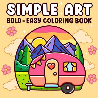 1 pièce Livre de coloriage SIMPLE ART Coco pour adultes et enfants, audacieux et facile, designs simples et grands pour se détendre. Cadeau de Noël, Halloween, anniversaire, Fête des enfants, fournitures scolaires, rentrée scolaire