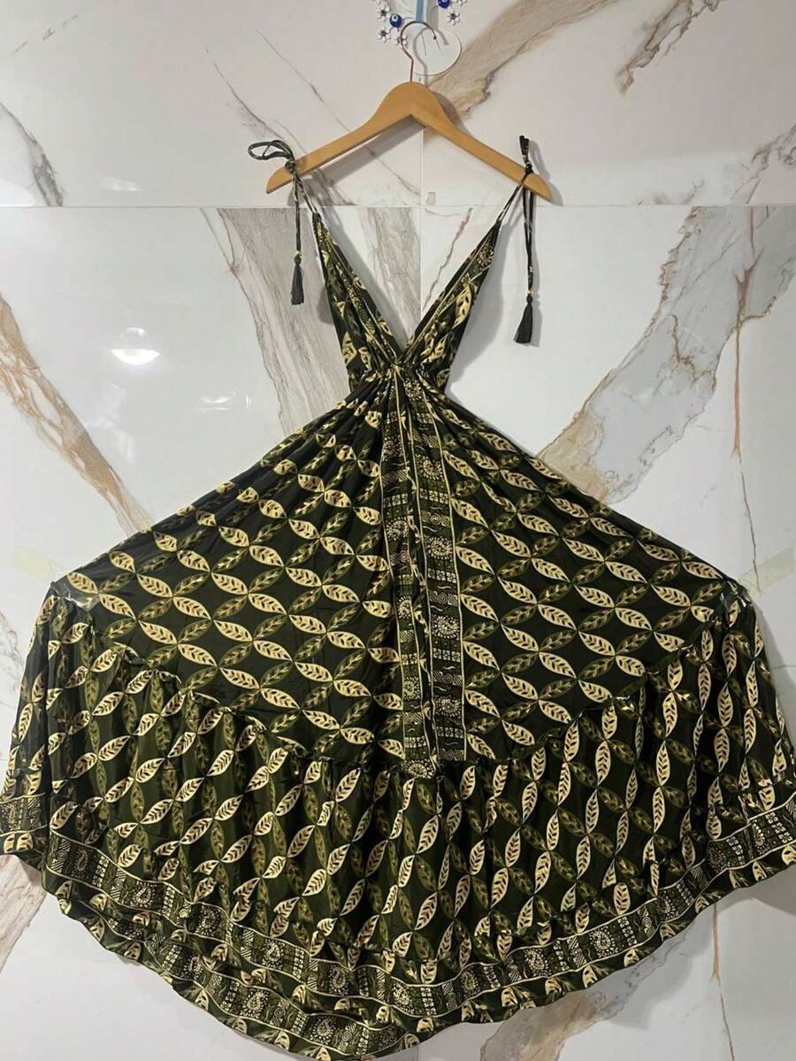 Dress - Olive Green - View 1