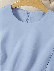 Firerie Women's Elegant A-Line And Bodycon Pleated Dress S M L - Celeste - Ver 5