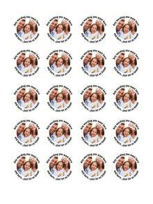 4*4cm 1/20pcs Customized 21-Day Photo Stickers, 21st Birthday Stickers, Personalized Birthday Party Stickers, Baby Shower Stickers - Multicolor - View 12