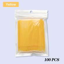 Waloshow 100 片/包一次性睫毛湿巾棒，睫毛延长清洁工具 - 彩色 - 查看 35