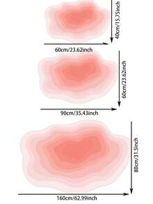 1pc Imitation Cashmere Carpet, Thickened Living Room Sofa And Coffee Table Floor Mat, Irregular Cloud Bed Blanket In The Bedroom, Kitchen Mat, Bedroom Plush Mat - Multicolor - View 3