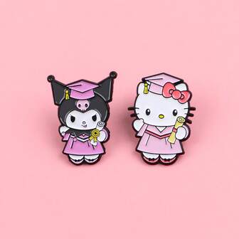 Sanrio 可爱珐琅别针 翻领别针 背包上的徽章 女士胸针 衣服礼物 珠宝 时尚配饰