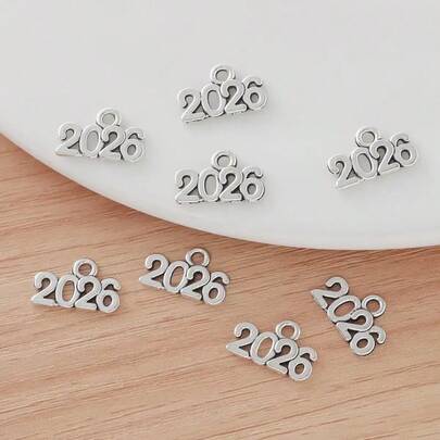 مجموعة مجوهرات معدنية أنيقة بشخصيات عام 2026 الجديدة، مثالية لصنع المجوهرات DIY للنساء، أساور، قلائد، سلاسل الهاتف، سلاسل المفاتيح - هدية إبداعية