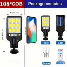 4pcs Solar Street Light Motion Sensor Safety Solar Floodlight Outdoor Road Wall Light, With 3 Lighting Modes, Suitable For Front Door, Garden, Courtyard, Garage, Path - Solar Wall Light - Black - View 5