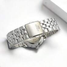 Reloj automático mecánico resistente al agua para hombre de Orient con calendario, esfera blanca y referencia RA-AC0F02S10B