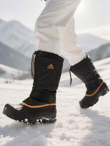 Men's Snow Boots Waterproof Winter Insulated Fur Liner Lightweight Outdoor Hiking Tall Booties