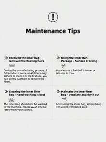 Felt Zipper Pouch Organizer Bag, Tote Bag, Gift Bag, School Supplies, Teacher Gift Accessories - Coffee - View 8