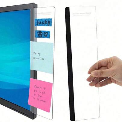 1/2/4pcs Office Desk Accessories, Monitor Memo Board, Computer Message Board, Office Supplies For Women Men Computer Sticky Note Holder Home Office Accessories Desktop Message Office Decor
