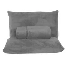 3-Piece Soft Plush Blanket Sheet Set Kit Single/Double/Queen And King For Winter - 灰色 - 查看 1