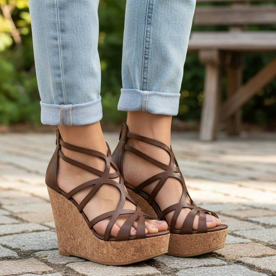 Pakar Zapaterias Sandalia Mujer  D'Cristian Café - Marrón - Ver 1