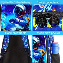 3PCS Backpack For Boys, 16-Inch Preschool Bags, Cool Elementary Kindergarten Backpacks Student Backpacks Essential For Back-To-School Season- Astronaut