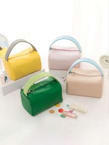 1 szt. Torba do przechowywania makijażu, torba podróżna, torba na pędzle do makijażu, kosmetyczka, przezroczysta kosmetyczka, materiał PU, przenośna kosmetyczka, torba do przechowywania kosmetyków, torba plażowa, niezbędny element podróży, jesienny niezbędnik uniwersytecki, niezbędny element podróży na wakacje, torba podróżna dla kobiet, kosmetyczka, organizer do makijażu