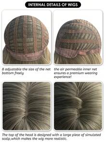 alicegarden 1 Synthetic Heat-Resistant Wig With Bangs, Gray Long Rolled Wig, 20 Feet Long, Made Of Fiber, Suitable For Daily Use, Natural Simulation Wig - Grey - View 7