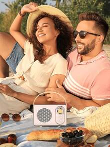 Altavoz Bluetooth portátil y inalámbrico vintage, compatible con reproducción USB/tarjeta TF, altavoz pequeño y creativo de alta calidad, opción de regalo ideal