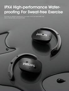 Philips True Wireless Earbuds, TAT2708, Open-Ear Clip Design, Premium Sound Quality, Fit for Sports, Noise Reduction - 黑色 - 查看 7