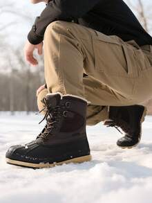 Men's Waterproof Windproof Warm Slip Resistant Winter Snow Boots - Nhiều màu - Xem 3