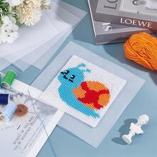 MAGICALCUTDIE 10pcs 14CT Plastic Cross-Stitch Fabric Cloth Square White 210x210x1mm - White - View 5