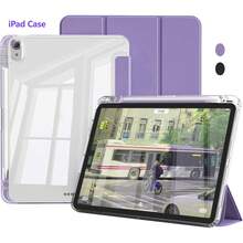 For IPad Case Compatible With A16 Models From The 11Th And 10Th Generations (2025/2022), As Well As IPad Air M2 M3 11inch/13inch Ipads, Ipad Pro M4 11inch/13inch, It Features A Holder For The Pencil, A Hard Clear Transparent Back Shell, A Soft TPU Shockproof Frame Cover, And An Auto Sleep/Wake Function.