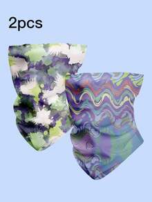 Airkeet Women Fashion Printing Multifunctional Magic Headscarf Neck Cover Fishing Outdoor Seamless Mask Skin Friendly Versatile Balaclava.