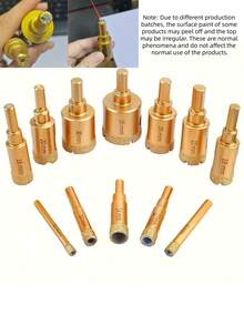12pcs/Set Diamond Drill Bit Set For Glass, Marble & Stone - 6-35mm Hole Saw Kit With Hand Tools, Granite, Tile, Ceramic - Multicolor - View 7