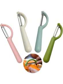 1 pièce Épluche-légumes en acier inoxydable, épluche-fruits et légumes multifonction, lame en acier inoxydable tranchante, manche confortable, petit ustensile de cuisine