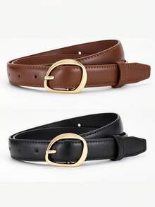 1/2 件新款女士扣腰带，独特韩版百搭装饰腰带，时尚瘦身腰带，适合牛仔裤、裤子、夏季学生秋季、秋季、万圣节