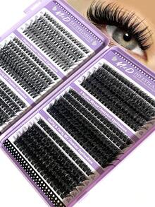 Halloween Gift 580 Pieces Eyelash Extension Set, DIY Eyelash Extension Set Single Eyelash Cluster D Curl, Multiple Styles Of Hot Melt Hair, Super Thick Eyelash Cluster, Makeup Tools, Suitable For Self-Operation At Home (30D-40D-50D-60D-80D-100D)