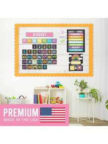 Classroom Calendar, 98 Pieces, Bulletin Board, Hadley Designs, Calendars & Planners, Calendar 2025, Calendar Creative Minimalist, Calendar>Teacher, Yearly Calendars, Calendario 2025-2026, Academic Calendar 2025-2026, Wall Calendar 2025, Numbers Calendar, - 彩色粉筆蠟筆 - 查看 1