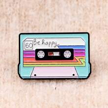 1pc Cartoon Slogan Enamel Lapel Pin - Cute Badge For Backpacks And Clothes Jewelry Costume Accessories Bag Charms Office Accessories