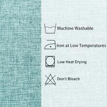 Mantel rectangular de lino sintético - Mantel lavable resistente a las arrugas y las manchas para cocina, comedor, mesa de fiesta y cena, color aguamarina, 60 X 84 pulgadas - Aqua84x60Rectangular - Ver 7
