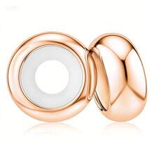 tiantianxue 1pc Silver-Plated Jewelry DIY Elegant High-Quality Minimalist Silicone Spacer Beads Series, Suitable For Women Bracelet/Anklet/Necklace DIY Jewelry Making, Valentine's Day Gift, Daily Fashion Accessory