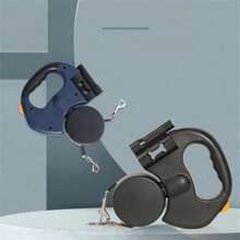 1 件可伸缩双头狗绳，自动伸缩宠物牵引绳，防拉扯双头狗绳