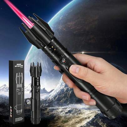 High Temperature Red Flame Metal Torch Lighter, Outdoor BBQ Moxicombustible Windproof Inflatable Lighter With Accurate Compass, Home Cooking Gas Stove Ignition (Shipped Without Gas)