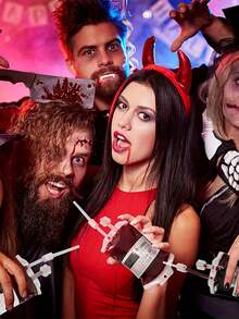 10 件装 - 饮料血袋，10 个静脉输液袋，用于万圣节派对装饰，可重复使用的饮料袋，用于主题派对的活血，化妆舞会，吸血鬼，僵尸，护士毕业派对道具秋季，圣诞节 - 彩色 - 查看 6